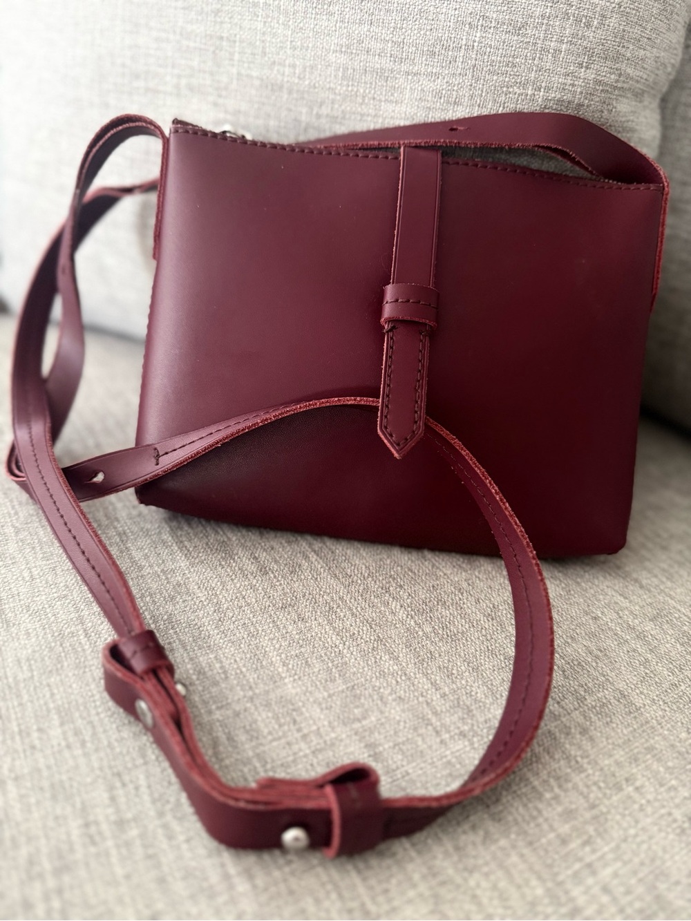 Jcrew Burgundy Crossbody Bag - Leather Shoulder Bag